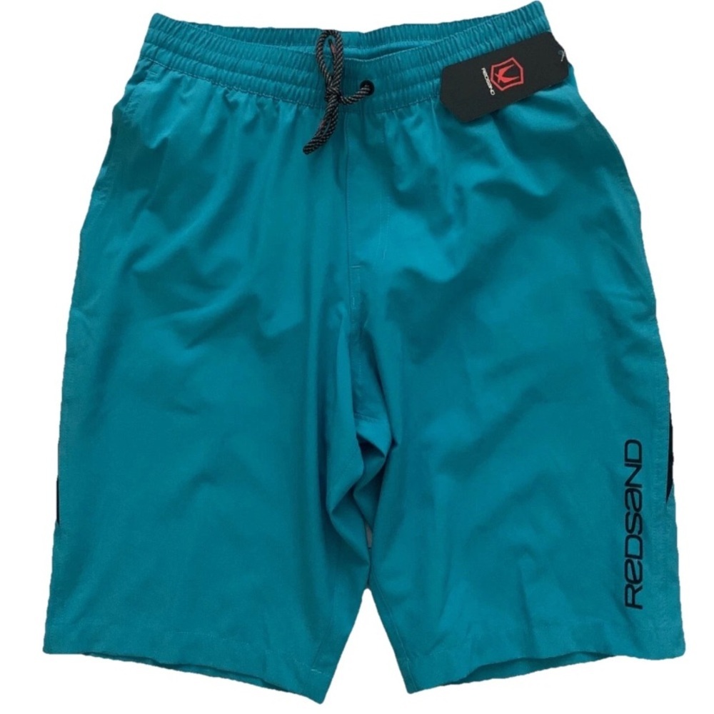 NEW SIZE S Mens Redsand Logo Volley Shorts Swim Trunks Caribbean Blue MSRP$64
